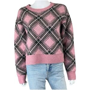 STEVE MADDEN NWT Pink Becka Argyle Sweater Size L
M0530